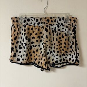 Shady Lady Leopard Print Women's Pajama Shorts Medium